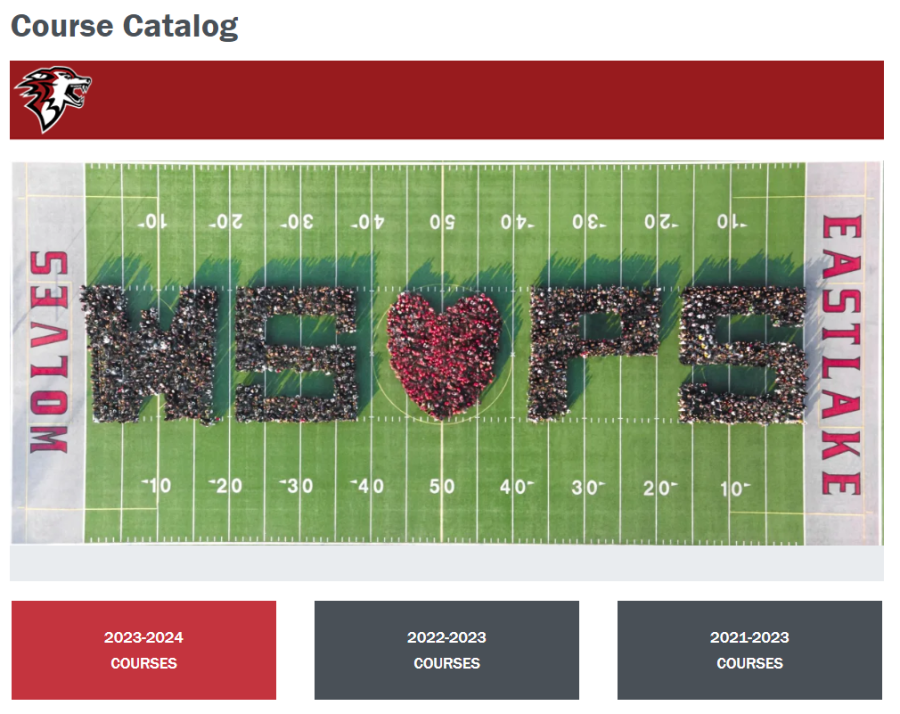 Eastlake's website's course catalog page.