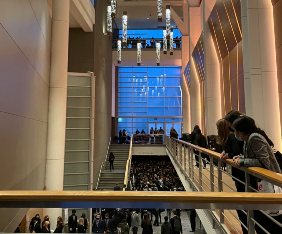 Eastlake DECA students competed at the Meydenbauer Center in Bellevue. Photograph can be found on Eastlake DECA's Instagram @eastlakedeca.